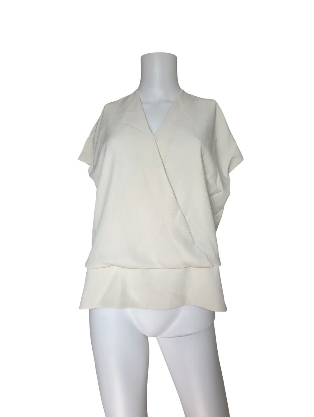 NEW MM LaFleur Blouse Antonia 3.0 Top Eco Soft Wave Ivory Womens Size Medium
